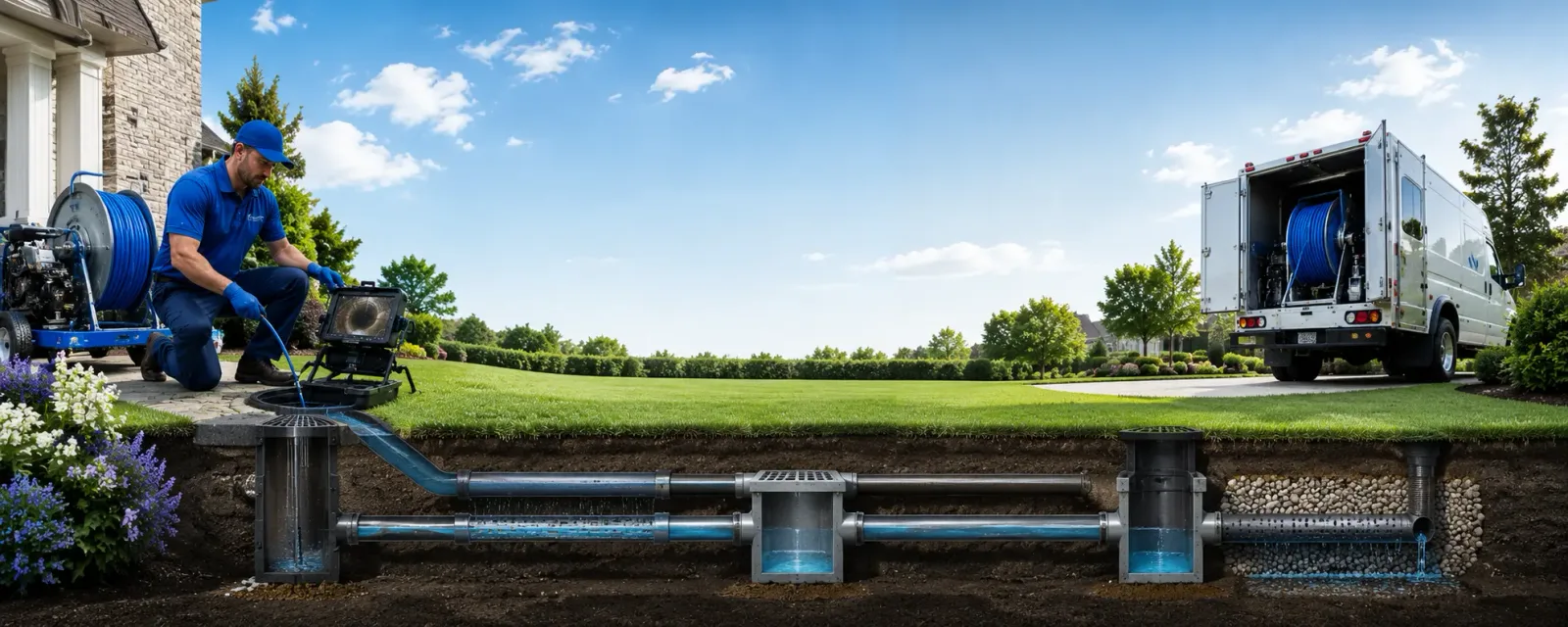 Outdoor drain cleaning information for Adamsville, OH